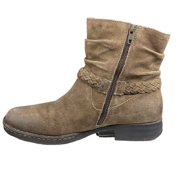 Born Women's Ouvea Brown Leather Braided Ankle Boots Size US 9 - Picture 2 of 11